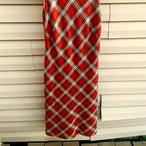Gorgeous and Elegant Orange/Grey Plaid Dress - Trio New York - Like New! - Picture 2 of 8